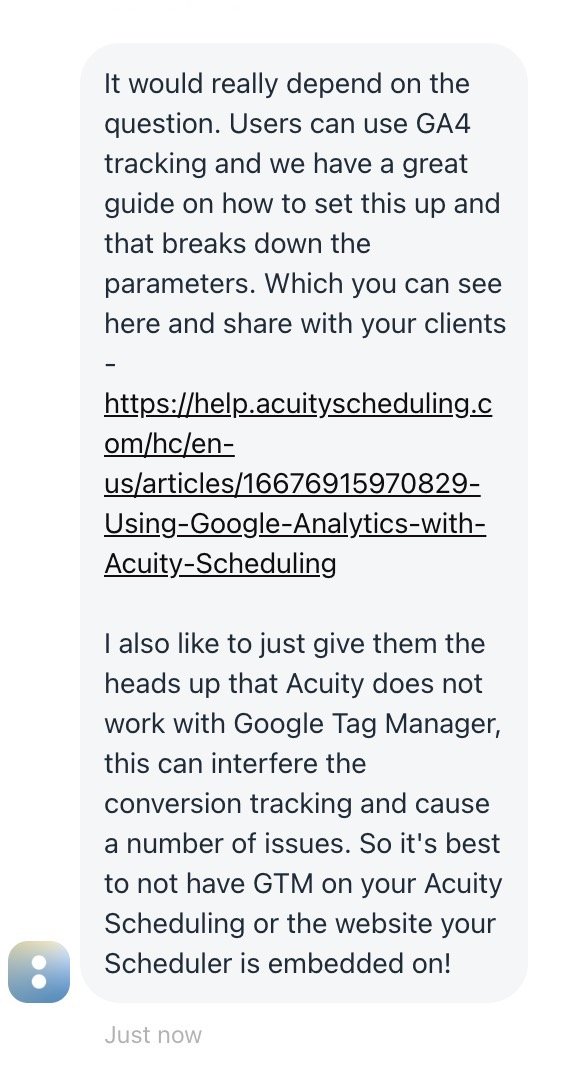 Acuity Redirects & Conversion Tracking - Summary 2024