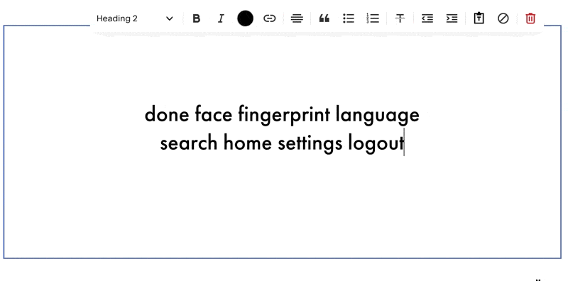 Icon as font animation