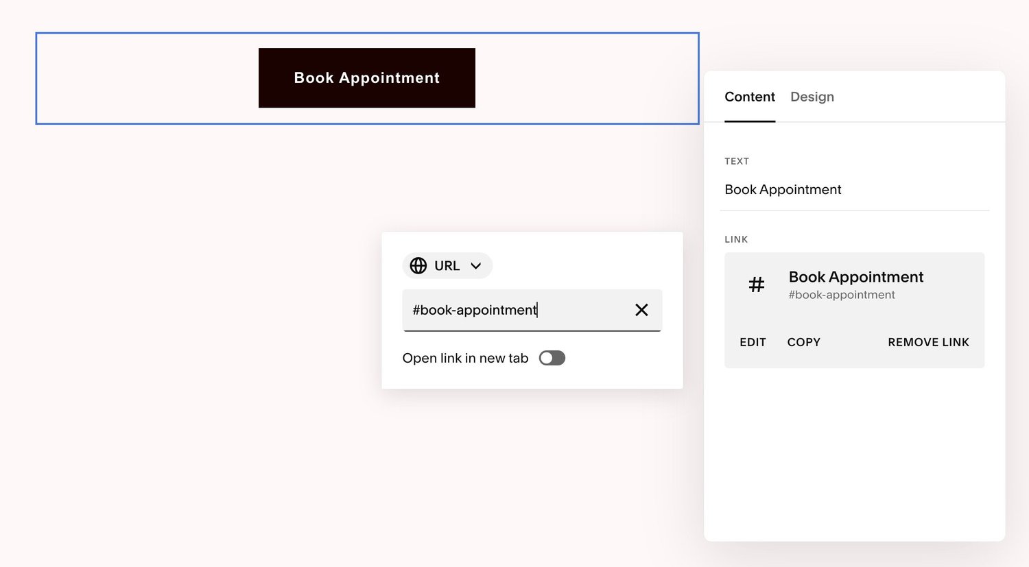 Acuity Scheduling embed, scroll anchor link