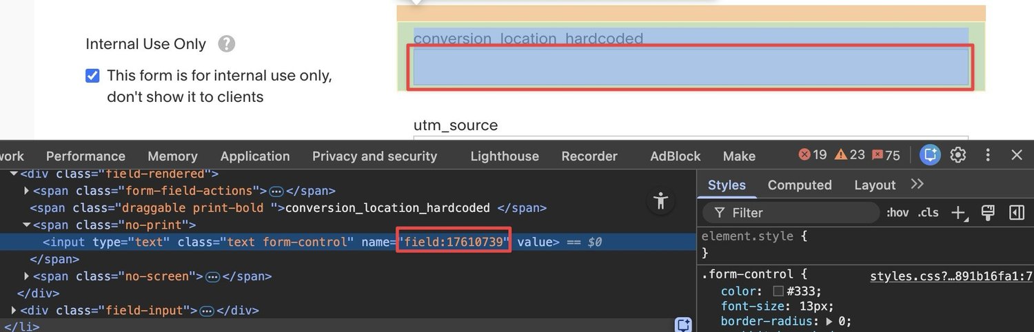 Acuity Scheduling field ID in inspector