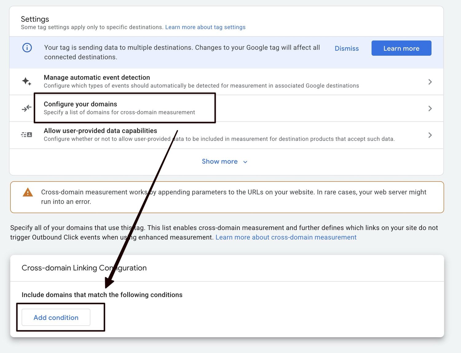 Circle.so Google Analytics cross-domain tracking admin settings