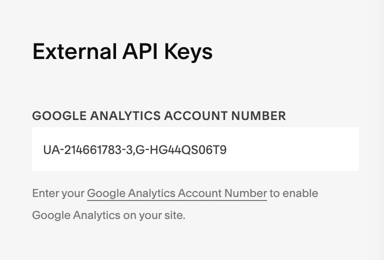 Squarespace External API Keys - adding GA4 and Universal Analytics IDs