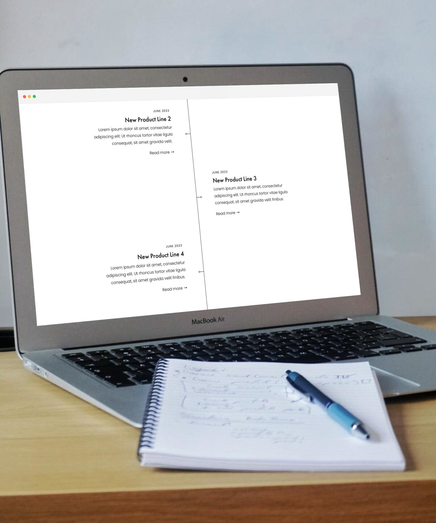 Squarespace Vertical Timeline Plugin preview