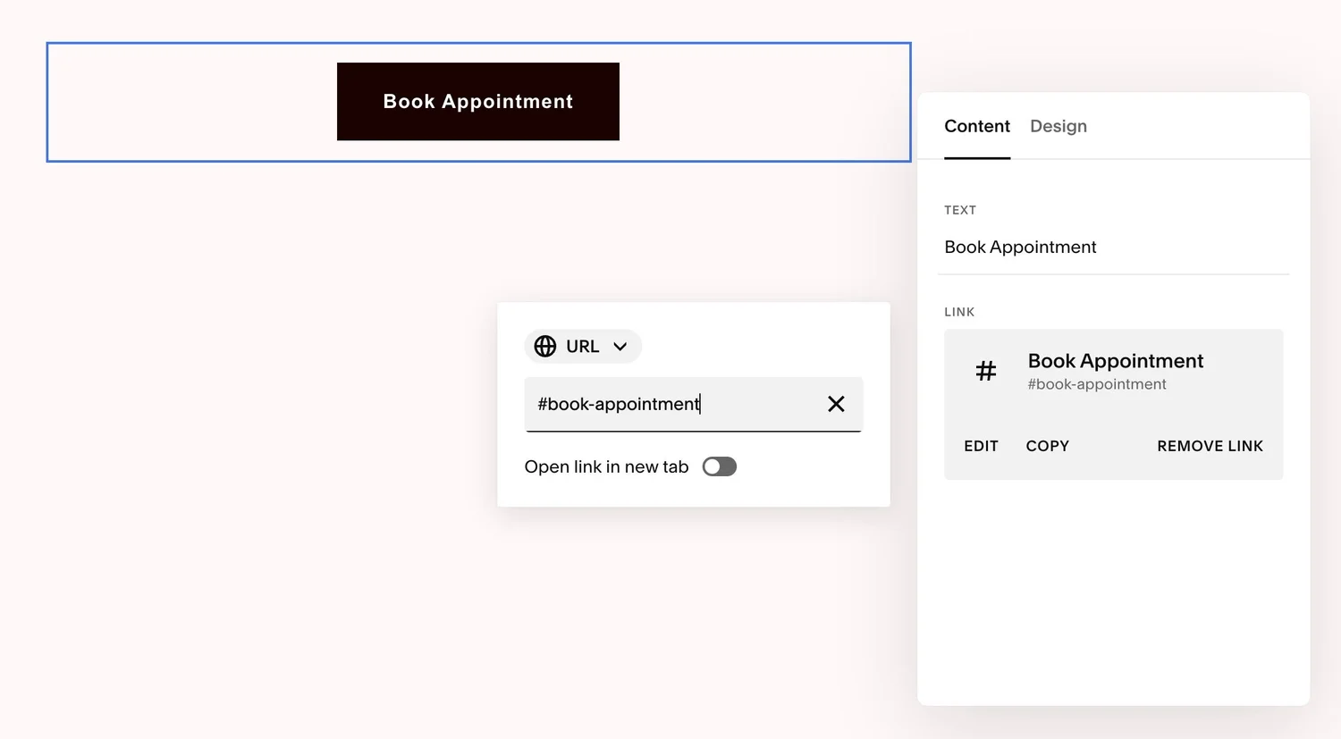 Acuity Scheduling Embed, scroll anchor link